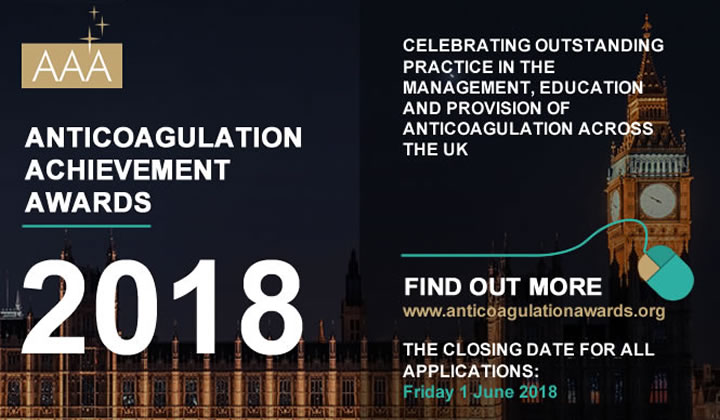 The Anticoagulation Awards Award 2018 – inviting applications