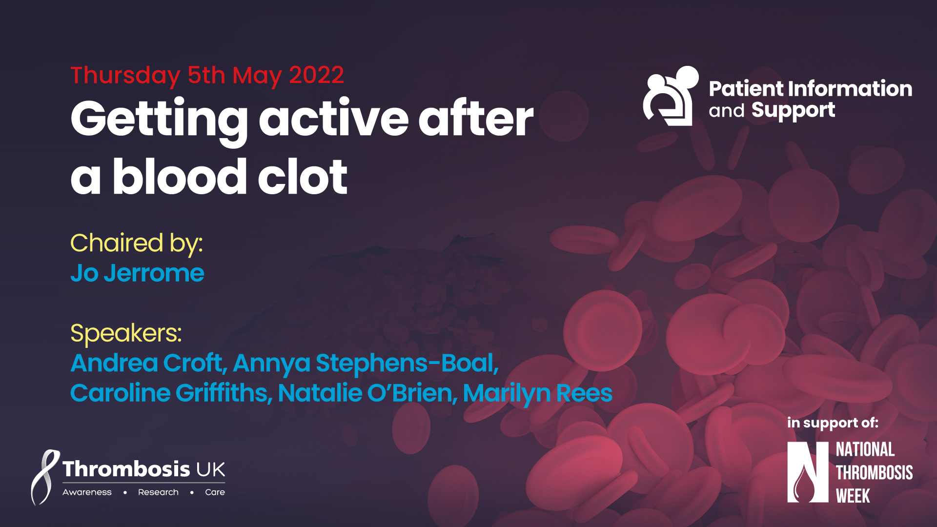 National Thrombosis Week 2022 - Getting Active After Blood Clots